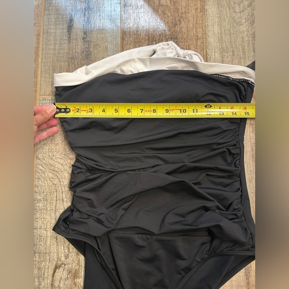 $130 NWT RALPH LAUREN 14 BLACK TIE ONE PIECE SLIMMING BEL AIR SWIMSUIT - Picture 9 of 11